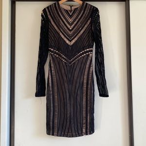 Black Sheer Sleeve Dress